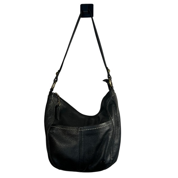 The Sak Women's Iris Hobo Shoulder Bag Black Pebble Leather - Picture 1 of 10